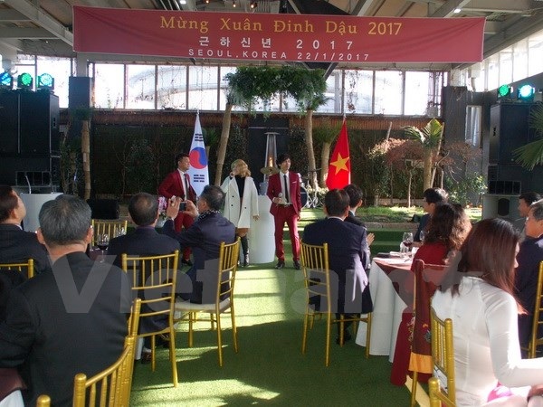 Rộn ràng Tết Đinh Dậu của cộng đồng người Việt tại Hàn Quốc - 3 Quang cảnh buổi lễ mừng Xuân 2017. (Ảnh: Phạm Duy/Vietnam+)