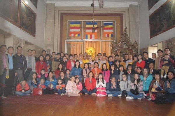 Nét Xuân trong lễ cầu an đầu năm của Cộng đồng người Việt ở Ấn Độ - 3 Cộng đồng người Việt tại Ấn Độ cầu an đầu Xuân. (Ảnh: Huy Bình-Đăng Chính/Vietnam+)