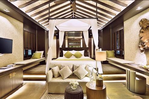 Nam Nghi Resort - Khu nghỉ dưỡng đắt giá nhất Phú Quốc chuẩn bị khai trương - 3 Nội thất villa được sử dụng gỗ đá tự nhiên, tất cả tạo ra cảm giác sang trọng mà mộc mạc, ấm cúng.