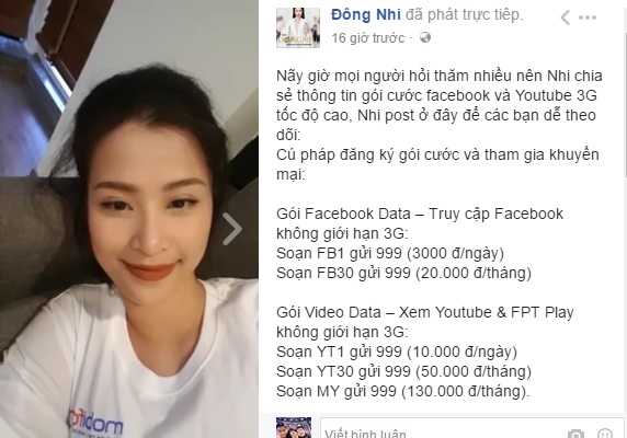 Sau tất cả… chỉ dùng Facebook data 3.000 đ/ngày - 2 Nhiều ca sĩ như Đông Nhi, Thủy Tiên cũng dùng livestream để tâm sự, thắt chặt thêm tình cảm với fan
