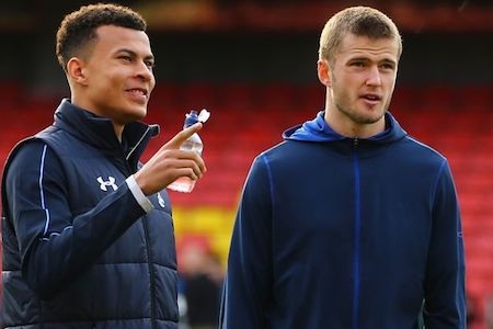 Những tình bạn đẹp đáng ngưỡng mộ trong làng túc cầu - 2 Bộ đôi cầu thủ của Tottenham luôn “tung hứng” với nhau rất nhịp nhàng cả trên sân cỏ lẫn mạng xã hội. Mức độ ăn ý giữa Dele Alli và Eric Dier không chỉ khiến Tottenham hưởng lợi rất nhiều mà còn khiến cho các cổ động viên vô cùng ngưỡng mộ.