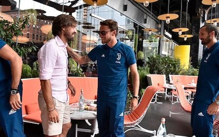 Pirlo xúc động tái ngộ Buffon trên đất Mỹ - 2 Pirlo vui mừng gặp lại Claudio Marchisio và Giorgio Chiellini