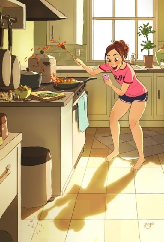 Cái thú của độc thân - bộ ảnh đầy an ủi cho nàng "ế bền vững" - 2 Liều lĩnh nấu món ăn mới mà không bị ai phàn nàn