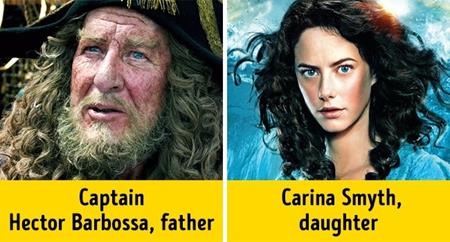 Nhìn lại những gia đình giúp Hollywood “hốt bạc” mỏi tay - 2 Ở phần phim thứ 5 của “Pirates of the Caribbean”, người xem đã rất bất ngờ khi khám phá ra rằng thuyền trưởng Barbossa (Geoffrey Rush thủ vai) lại có một cô con gái xinh đẹp như Carina Smyth (Kaya Scodelario thủ vai)