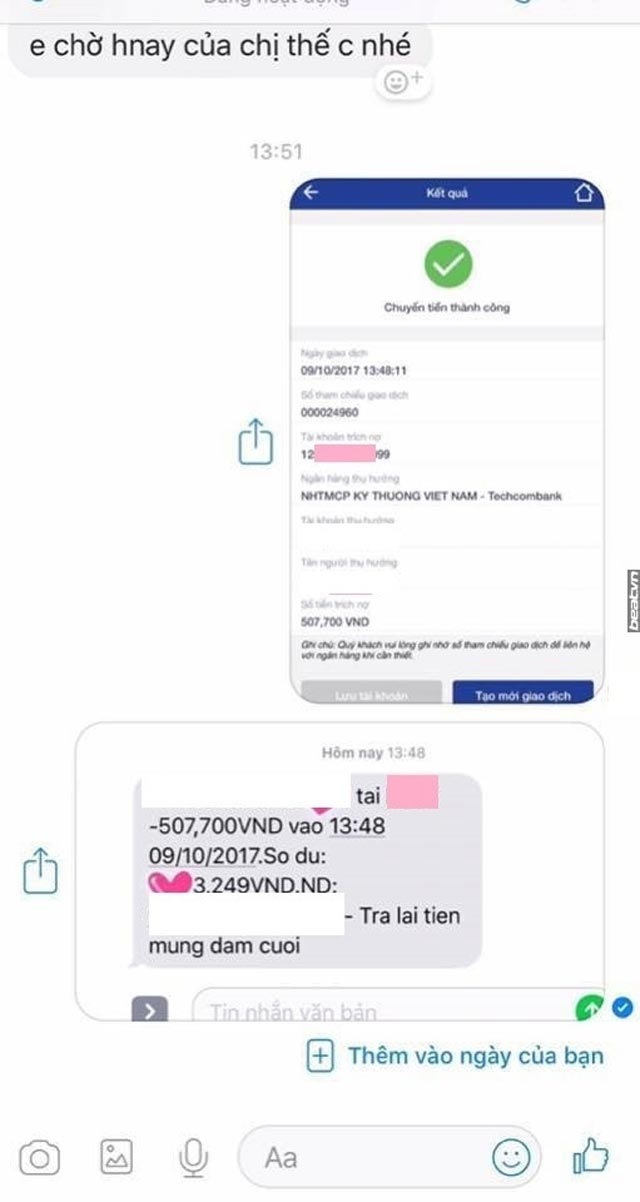 Nóng trên mạng: Khách không đi đám cưới, cô dâu nhắn tin đòi chuyển tiền mừng - 7