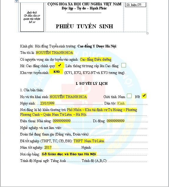 Trường Cao đẳng Y Dược Hà Nội thông báo tuyển sinh năm 2017 - 2 Trường Cao đẳng Y Dược Hà Nội thông báo tuyển sinh năm 2017 - 2
