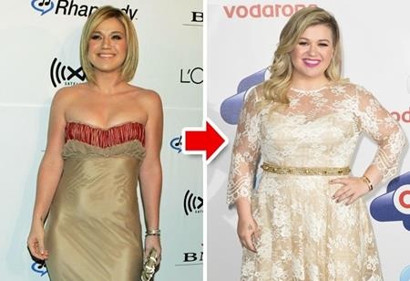 Khi các sao cũng dễ dàng phát tướng như ai - 3 Kelly Clarkson vẫn luôn là một ví dụ điển hình cho việc “béo khỏe, béo đẹp” trong làng giải trí, tuy vậy, trước đây đã từng có thời cựu quán quân American Idol trông khá “mi nhon”
