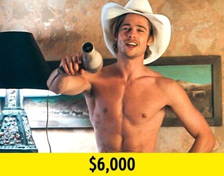 “Thelma & Louise” là tác phẩm đánh dấu bước tiến lớn trong sự nghiệp của Brad Pitt. Chính vì vậy, nam tài tử vẫn có thể cảm thấy hài lòng dù chỉ nhận mức cát-xê là 6.000 đô la Mỹ.
