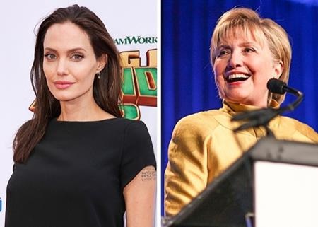 Bất ngờ trước quan hệ “dây mơ rễ má” của các sao nổi tiếng - 3 Angelina Jolie cũng có mối quan hệ họ hàng xa với Hillary Clinton. Và hai người phụ nữ nổi tiếng này là chị em họ… chín đời với nhau.