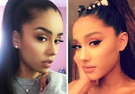 Ngỡ ngàng khi phát hiện “anh em sinh đôi” của các sao lớn - 3 Nếu không tinh ý thì các fans khó mà có thể tìm ra đâu mới là Ariana Grande thật