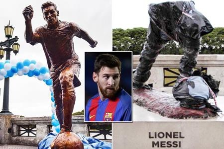Bức tượng Messi từng bị cưa đôi không chút thương tiếc