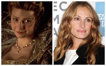 Khi sao tiếc “đứt ruột” vì từ chối các vai diễn để đời - 4 Gwyneth Paltrow đã nhận được một tượng vàng Oscar danh giá cho vai diễn trong phim “Shakespeare in love” nhưng đáng lẽ, vai nữ chính trong phim đã thuộc về Julia Roberts nếu như “người đàn bà đẹp” không đột ngột quyết định bỏ vai.