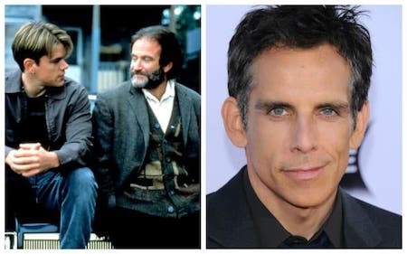 Sao và những lần lỡ hẹn đáng tiếc trên màn ảnh rộng - 4 Ben Stiller đã được mời đóng “Good Will Hunting” nhưng ngôi sao này lại từ chối vì không biết đến Matt Damon và Ben Affleck, hai tác giả kịch bản của bộ phim. Dĩ nhiên, sau khi “Good Will Hunting” được công chiếu, Ben Stiller đã phải cảm thấy vô cùng hối hận và hai cái tên Matt Damon, Ben Affleck giờ đây cũng đã trở nên nổi tiếng trên toàn cầu.