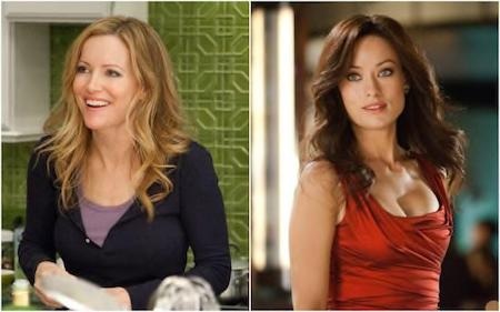 Những cảnh nude “đình đám” được đóng thế của màn ảnh Hollywood - 4 Trong bộ phim “The change-up”, cả Leslie Mann lẫn Olivia Wilde đều có những cảnh ngực trần táo bạo. Tuy nhiên, đây lại chỉ là sản phẩm của công nghệ CGI và phía nhà sản xuất thậm chí còn gửi một loạt ảnh vòng một cho Olivia Wilde để nữ diễn viên này chọn ra “hàng giả” nào trông giống “hàng thật” nhất.