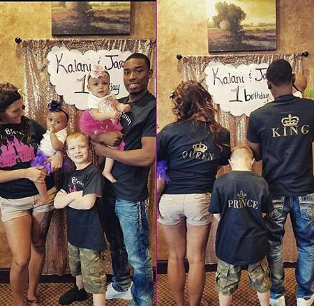 Cặp song sinh khác màu da đón sinh nhật đầu tiên - 4 Kalani, Jarani chụp ảnh cùng cha mẹ và anh trai