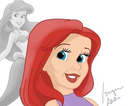 Khi các nàng công chúa Disney tái xuất ở năm 2017 - 4 Vào năm 1989, nàng tiên cá Ariel chỉ mới là một thiếu nữ 16 tuổi còn bây giờ, ở tuổi 44, Ariel sẽ khiến kha khá khán giả phải “vỡ mộng” nhan sắc