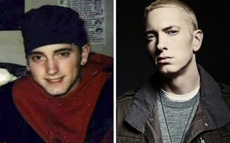 Loạt ảnh “quý hơn vàng” thời sao chưa nổi tiếng - 4 Eminem hóa ra cũng có lúc trông hiền “khô” như thế này