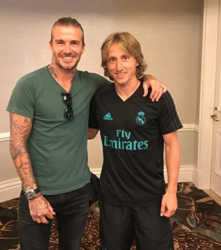 Beckham bất ngờ ghé thăm thầy trò Zinedine Zidane - 4 … và Luka Modric