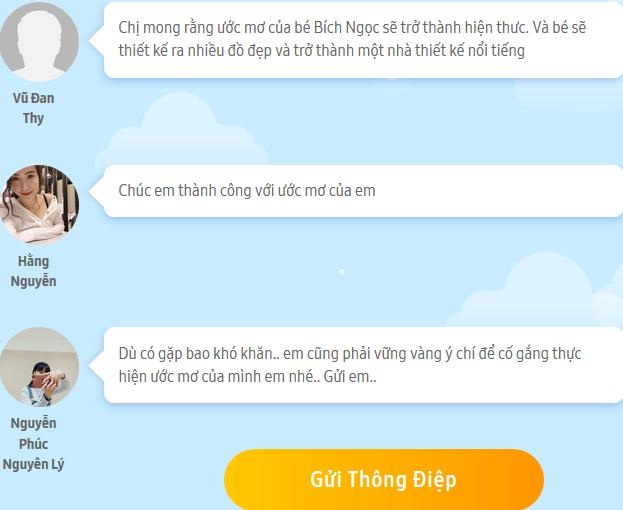 MC Quỳnh Hương: "Cần lắm những người dưng dễ mến tiếp sức ước mơ" - 4 Thông qua Samsung Connect, bé Bích Ngọc nhận được rất nhiều tin nhắn động viên từ cộng đồng