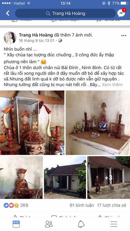 Cô đồng trẻ và niềm đam mê với Di sản Văn hóa phi vật thể thứ 11 của Việt Nam - 5
Facebook của cô nàng với nhiều lượt theo dõi của các bạn trẻ ủng hộ cho Trang.