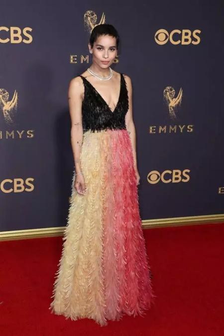 Chiếc váy Dior mà Zoe Kravitz diện trong lễ trao giải Emmy thực sự là một kiệt tác nghệ thuật. Không chỉ trau chuốt về mặt chất liệu, chiếc váy này còn có sự kết hợp màu hết sức ấn tượng.