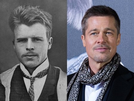 Nam tài tử Brad Pitt cũng bị nghi ngờ có quan hệ “mờ ám” với nhà phân tâm học Hermann Rorschach vì sự giống nhau quá đỗi bất thường giữa cả hai.