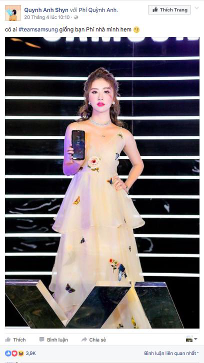 Sẽ thật thiếu sót nếu bỏ qua những bộ cánh voan nhiều lớp, xu hướng đang khiến làng thời trang thế giới phát cuồng suốt thời gian qua. Dễ nhận thấy những đường cong tuyệt mỹ trên Galaxy S8 vô cùng hài hoà với những đường cắt mềm mại trên tùng váy của Quỳnh Anh Shyn. Với phong cách thời trang nhã nhặn, tinh tế như vậy, không gì tuyệt hơn là sánh bên chiếc điện thoại có thiết kế liền lạc, tối giản mọi chi thiết thừa như nút home vật lý và viền màn hình của Galaxy S8.