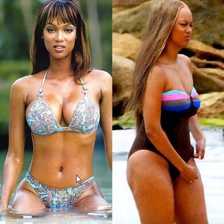 Khi các sao cũng dễ dàng phát tướng như ai - 5 So với 10 năm trước, Tyra Banks giờ đã tăng hơn 8 kg nhưng siêu mẫu này vẫn luôn là tâm điểm của giới truyền thông