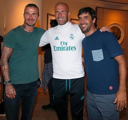 Beckham bất ngờ ghé thăm thầy trò Zinedine Zidane - 5 Dàn sao một thời của Real Madrid đã hội ngộ