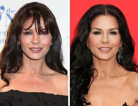 Khi các sao lột xác nhờ tóc mái “thần thánh” - 7 Ngay cả một mỹ nữ U50 như Catherine Zeta-Jones cũng để tóc mái để trông trẻ trung hơn