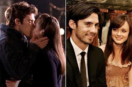Những cặp sao yêu nhau từ màn ảnh nhỏ cho tới đời thực - 8 Sau khi yêu nhau trong bộ phim “Gilmore Girls”, Alexis Bledel và Milo Ventimiglia đã tiếp tục mối lương duyên ở ngoài đời thực. Chuyện tình yêu ngọt như “mía lùi” của cặp sao đã khiến rất nhiều fan hâm mộ phải phát cuồng trước khi cả hai đường ai nấy đi hồi năm 2006.