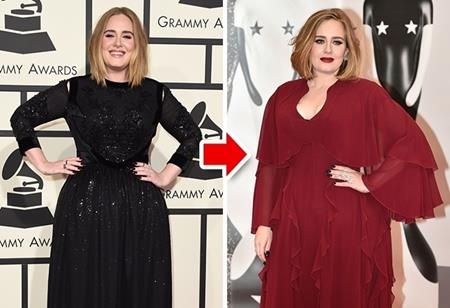 Khi các sao cũng dễ dàng phát tướng như ai - 8 “Họa mi nước Anh” Adele từng phải chịu kha khá chỉ trích vì việc tăng cân không kiếm soát, tuy vậy, Adele vẫn không hề bận tâm tới chuyện béo gầy và liên tiếp khiến các antifan phải nín lặng vì những màn trình diễn mê hoặc thần sầu