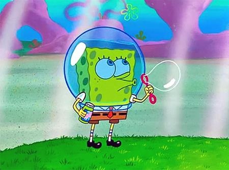 Những chi tiết phi logic nhưng vẫn hấp dẫn của phim hoạt hình - 8 SpongeBob có thể hồn nhiên thổi bong bóng xuyên qua cả thiết bị lặn