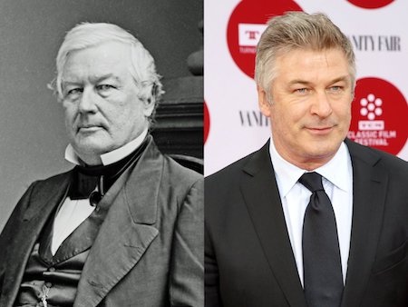 Alec Baldwin trông khá giống với Millard Filmore, vị Tổng thống thứ 13 của Hoa Kỳ.