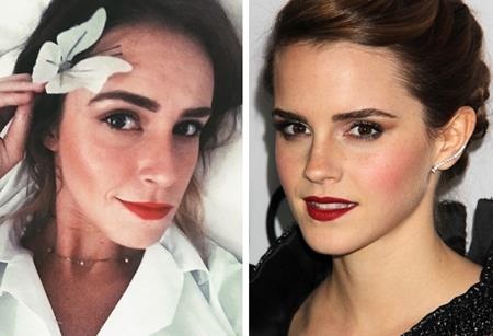 Ngỡ ngàng khi phát hiện “anh em sinh đôi” của các sao lớn - 9 Megan Flockhart là một blog người Anh có sở thích đóng giả thành các nhân vật nổi tiếng và Emma Watson có lẽ là hình tượng mà Megan thể hiện giống nhất