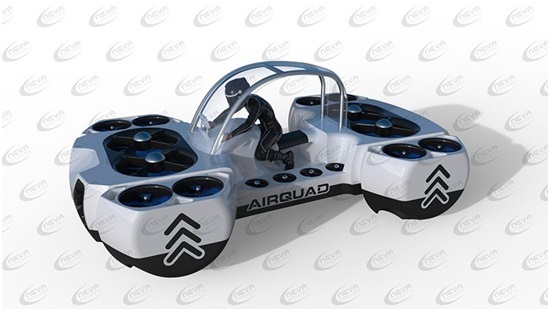Ý tưởng về phương tiện bay cá nhân cất cánh thẳng đứng hoàn toàn mới - 3
AirQuadOne sử dụng một một hệ thống pin tương đối khủng với trọng lượng khoảng 100 kg, chiếm 1/5 trọng lượng của cả chiếc xe bay này.