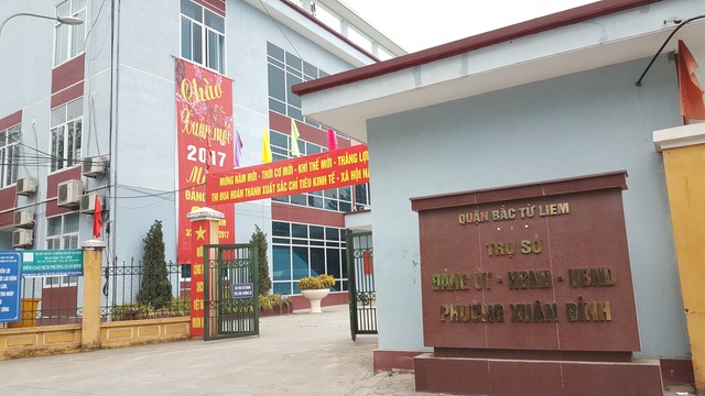 Hà Nội: 3 cán bộ bị khởi tố vì sai phạm ở dự án Tây Hồ Tây - 1 Trụ sở UBND phường Xuân Đỉnh, quận Bắc Từ Liêm.