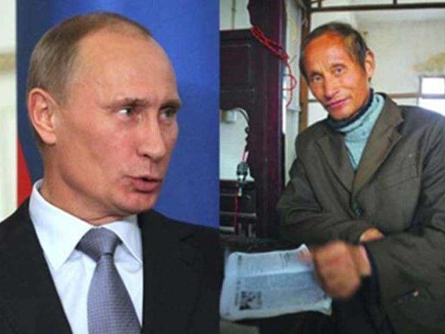 Nỗi niềm của người đàn ông Trung Quốc giống Tổng thống Putin "như hai giọt nước" - 1
Tổng thống Nga Vladimir Putin (trái) và ông Luo Yuanpin. (Ảnh: SCMP)