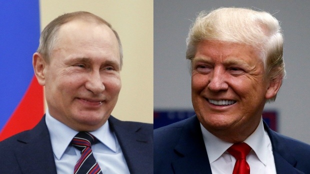 Tổng thống Trump muốn hòa thuận với Nga - 1 Tổng thống Nga Putin và người đồng Mỹ Donald Trump (Ảnh: CBC)