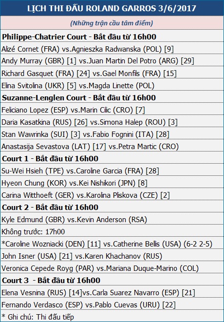 Ngày 7 - Roland Garros: Del Potro thách thức Murray - 3 Ngày 7 - Roland Garros: Del Potro thách thức Murray - 3