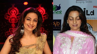 Người đẹp Bollywood khác lạ “một trời một vực” khi không trang điểm - 2
Juhi Chawla