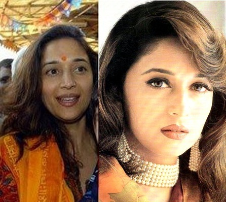 Người đẹp Bollywood khác lạ “một trời một vực” khi không trang điểm - 6
Madhuri Dixit