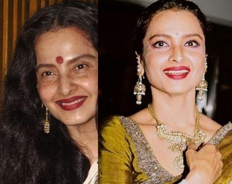 Người đẹp Bollywood khác lạ “một trời một vực” khi không trang điểm - 7
Rekha