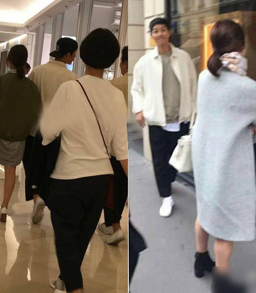 Song Hye Kyo và Song Joong Ki đi nghỉ tiền trăng mật tại Paris - 2
Hai ngôi sao nổi tiếng lọt vào ống kính của một khán giả hâm mộ.