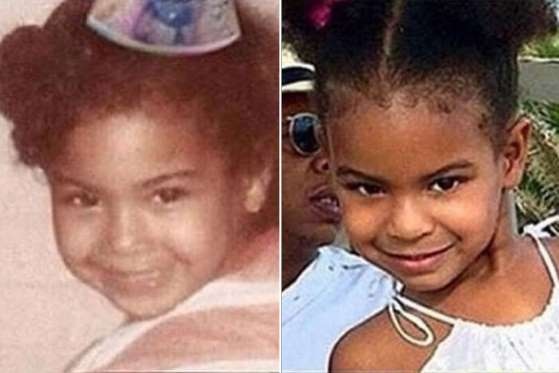 Tò mò với nhan sắc con của sao - 5
Trên trang Instagram, bà ngoại - Tina Knowles tự hào khoe bức ảnh so sánh cô cháu gái Blue Ivy, 5 tuổi, với con gái ruột, Beyonce Knowles khi còn nhỏ. Nhiều người đều thừa nhận, cô bé Blue Ivy rất giống Beyonce và hứa hẹn sẽ là một ngôi sao xinh đẹp trong tương lai.