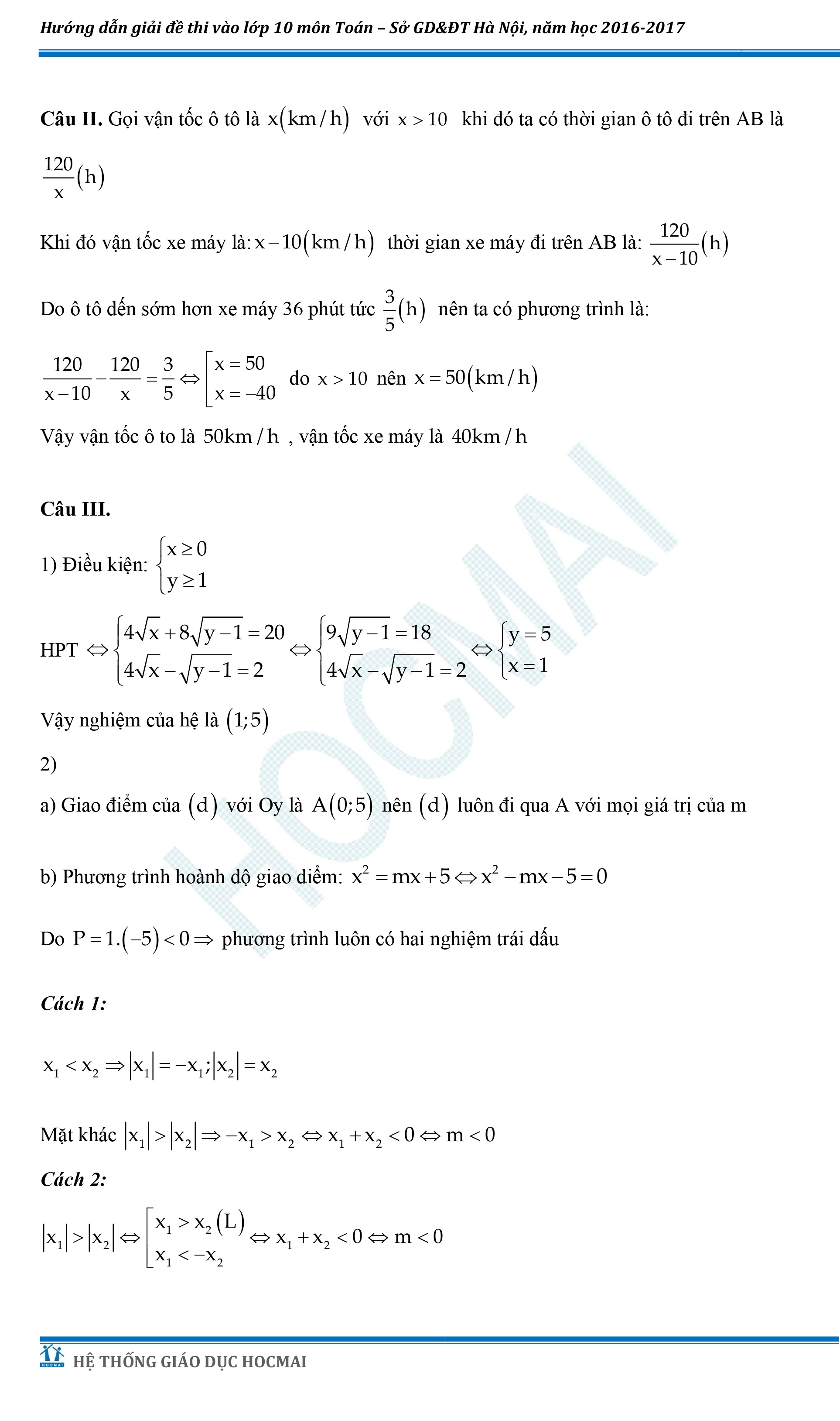 Đề ganh đua và đáp án xem thêm môn Toán vô lớp 10 trung học phổ thông của Hà Thành - 3 Đề ganh đua và đáp án xem thêm môn Toán vô lớp 10 trung học phổ thông của Hà Thành - 3