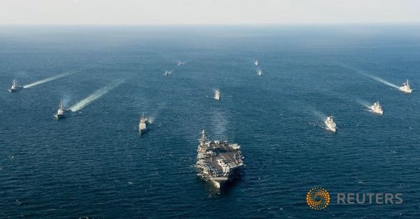 Mỹ - Hàn tập trận quân sự quy mô lớn - 1
Tàu hải quân Mỹ - Hàn trong một cuộc tập trận năm 2016 (Ảnh: Yonhap)