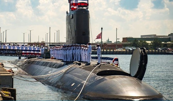Mỹ hạ thủy tàu ngầm tàng hình tối tân “dằn mặt” Triều Tiên - 1
Tàu ngầm USS South Dakota (Ảnh: Military)
