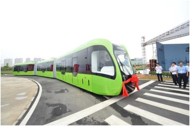 Tàu chạy trên đường ray ảo đầu tiên trên thế giới ở Trung Quốc - 1 Tàu chạy trên đường ray ảo đầu tiên trên thế giới ở Trung Quốc - 1