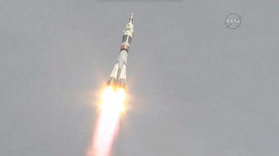 
Tàu Soyuz MS-04 được phóng lên từ sân bay vũ trụ Baikonur, Kazakhstan. Ảnh: NASA
